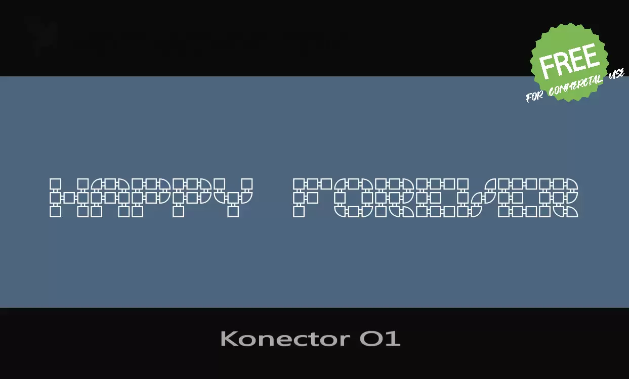 「Konector-O1-」字体效果图