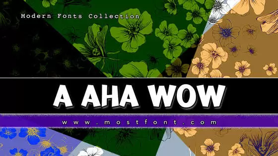 「A-Aha-Wow」字体排版图片