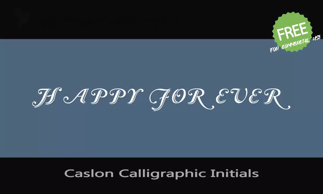 Font Sample of Caslon-Calligraphic-Initials