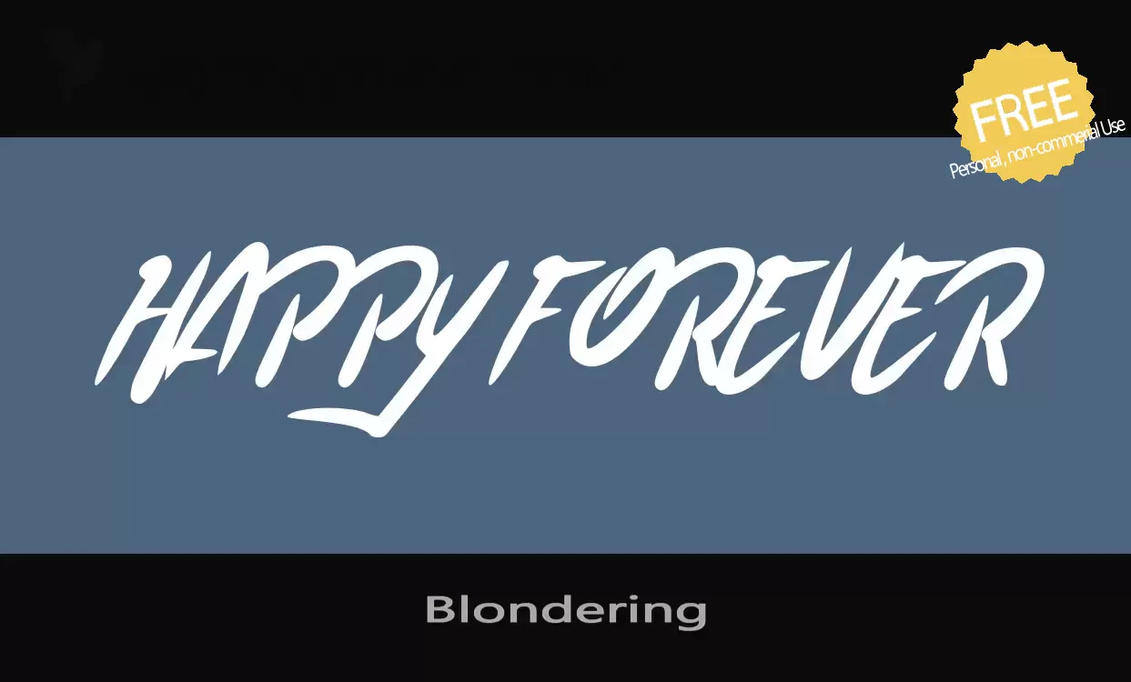 「Blondering」字体效果图