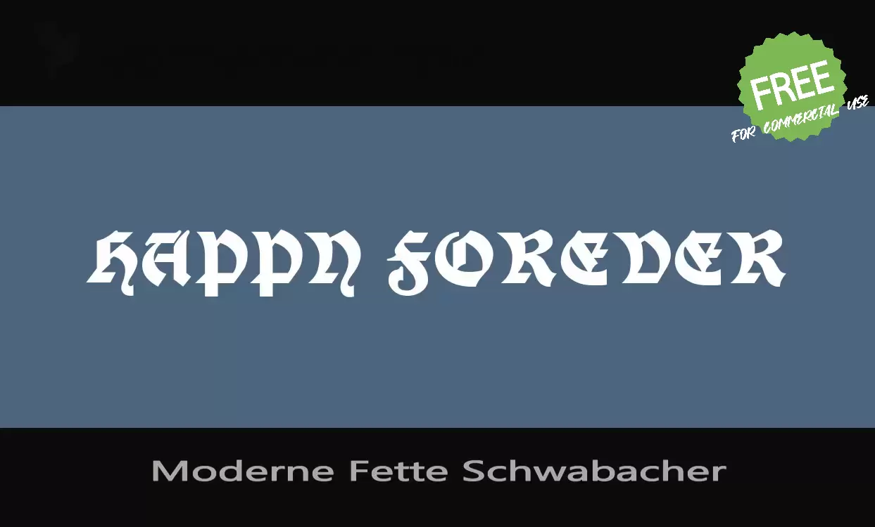 Font Sample of Moderne-Fette-Schwabacher