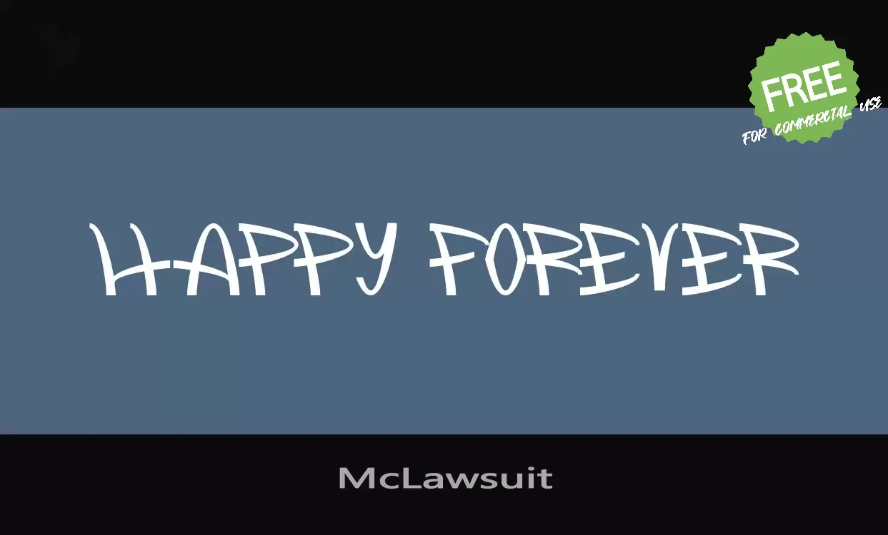 Font Sample of McLawsuit