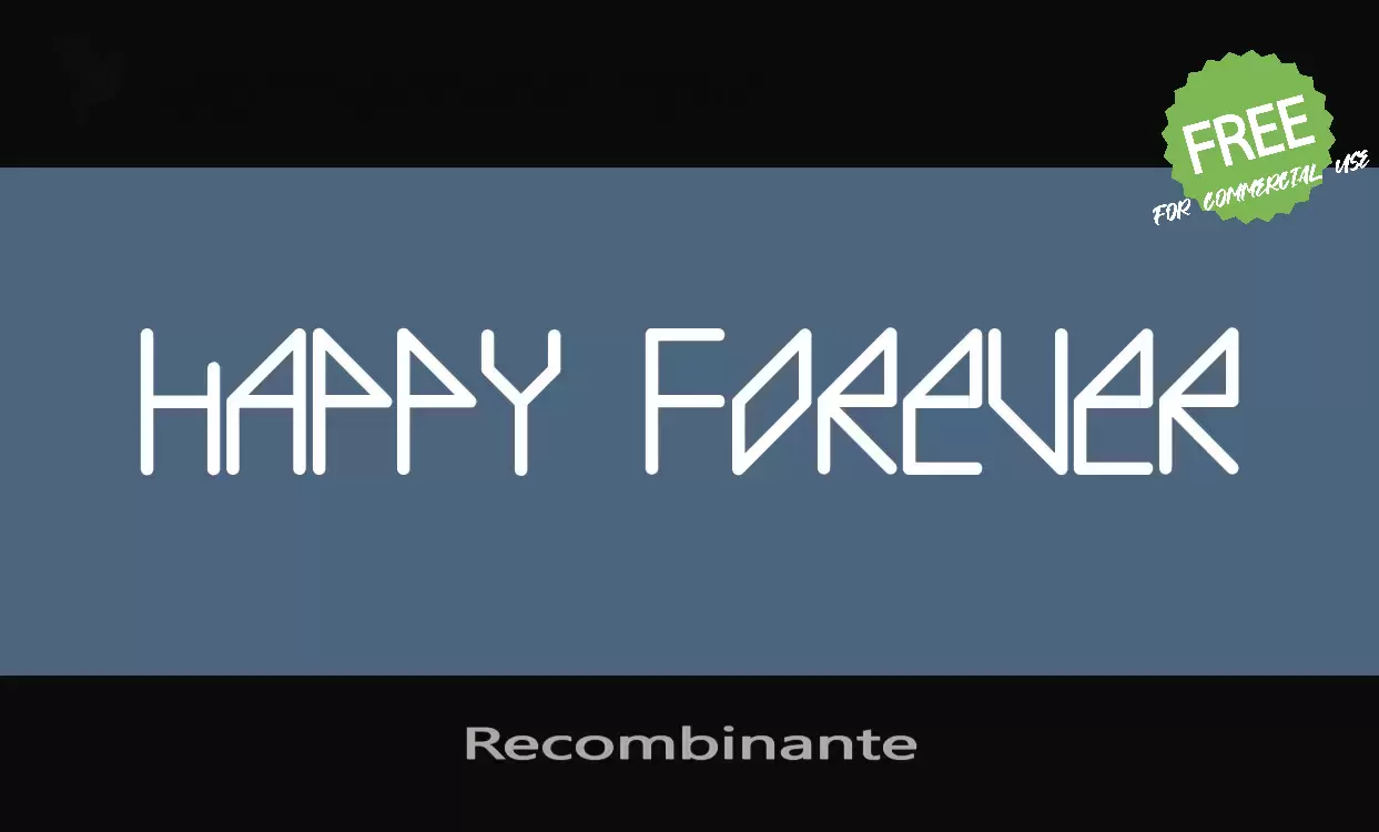 Font Sample of Recombinante