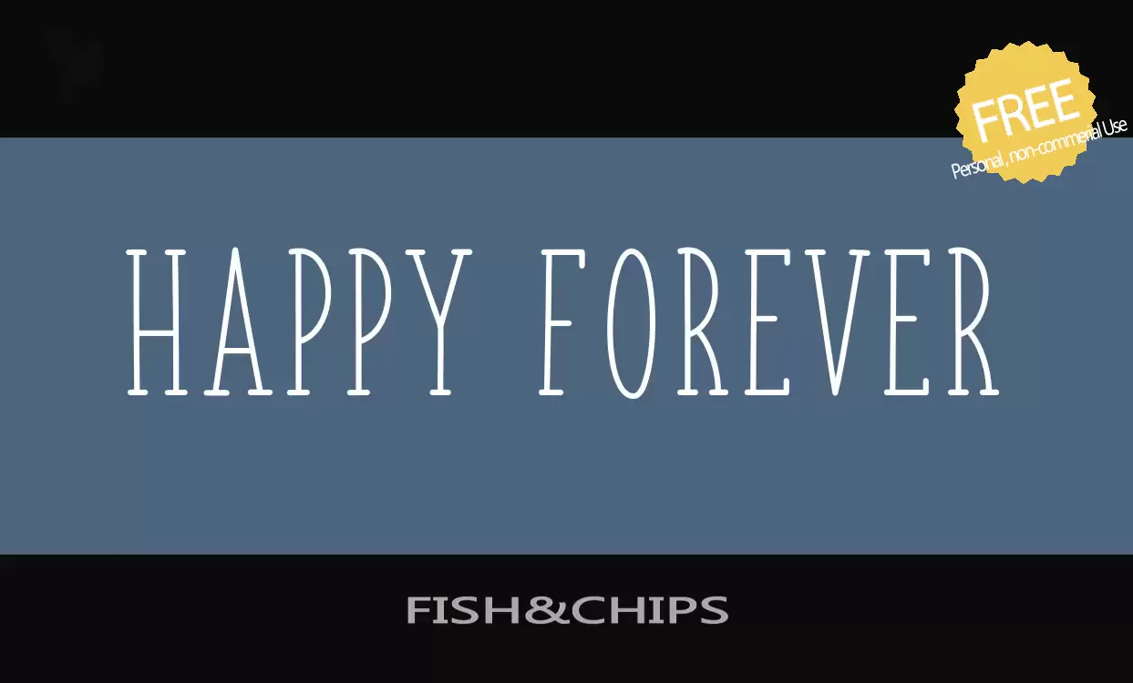 Font Sample of FISH&CHIPS