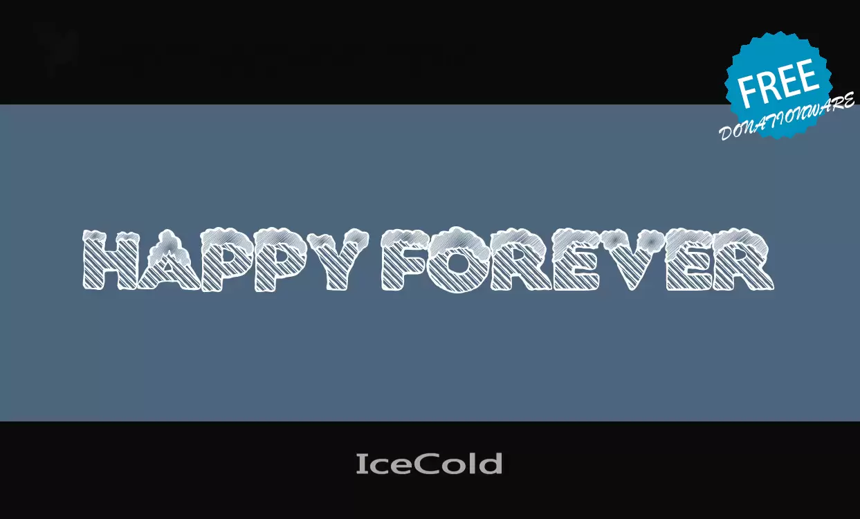 「IceCold」字体效果图