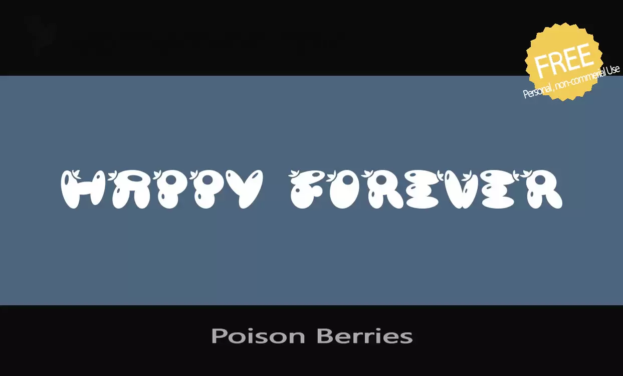 「Poison-Berries」字体效果图