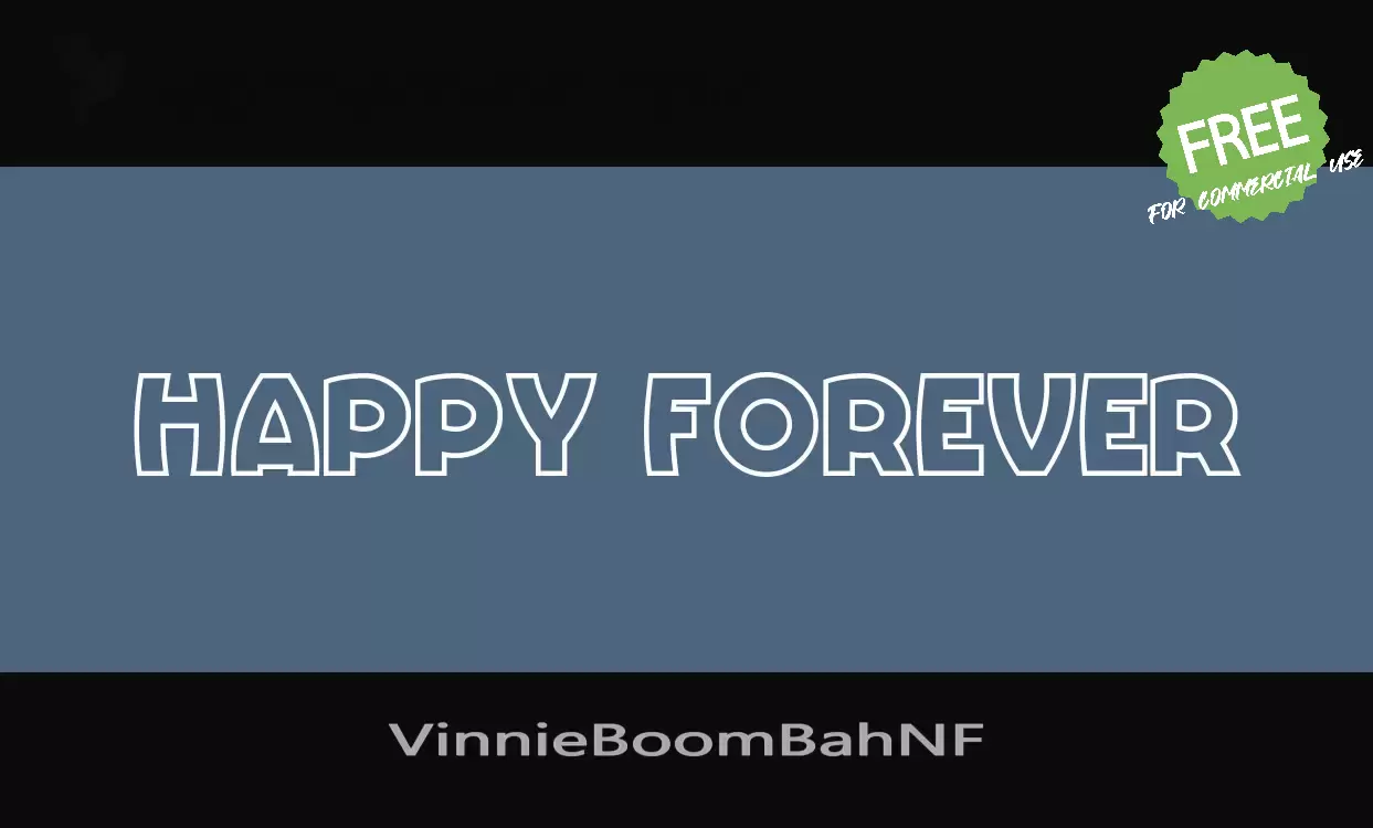 「VinnieBoomBahNF」字体效果图