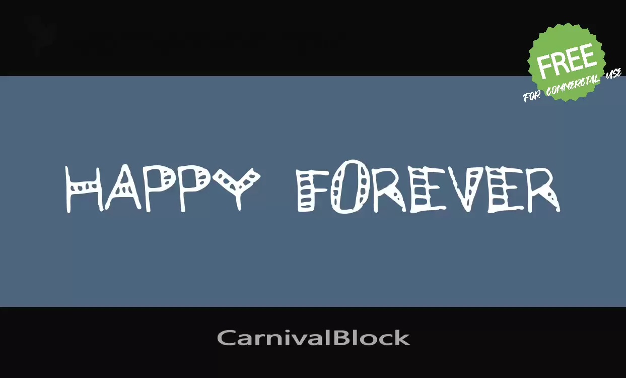 「CarnivalBlock」字体效果图
