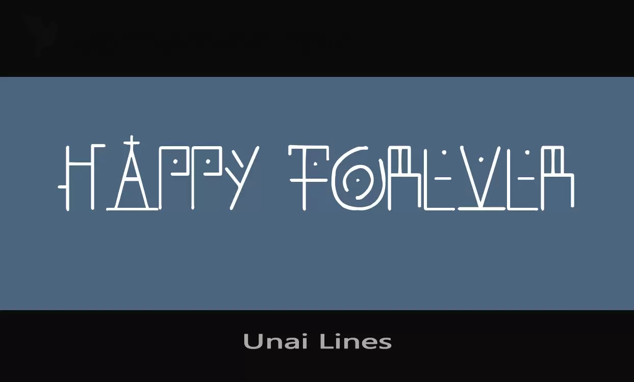 「Unai-Lines」字体效果图