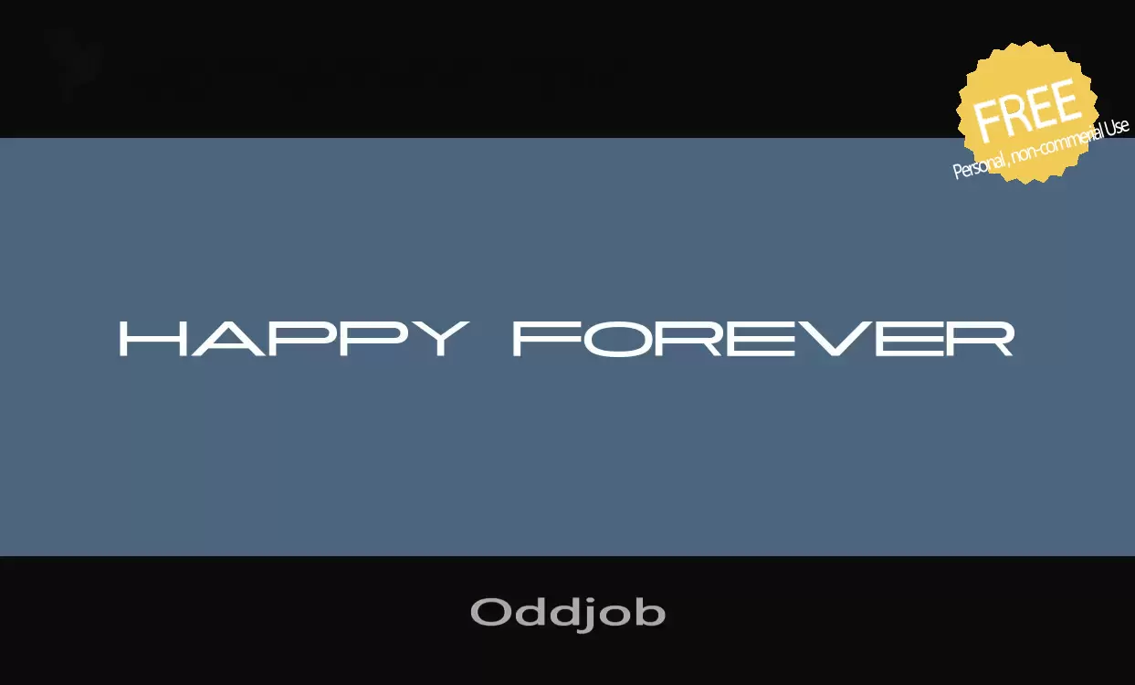 「Oddjob」字体效果图