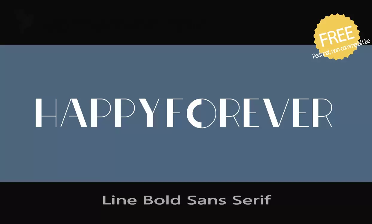 「Line-Bold-Sans-Serif」字体效果图