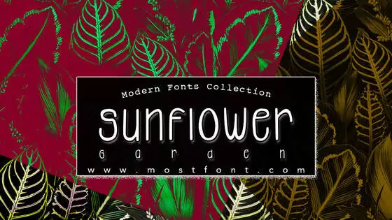 Typographic Design of Sunflower-Garden