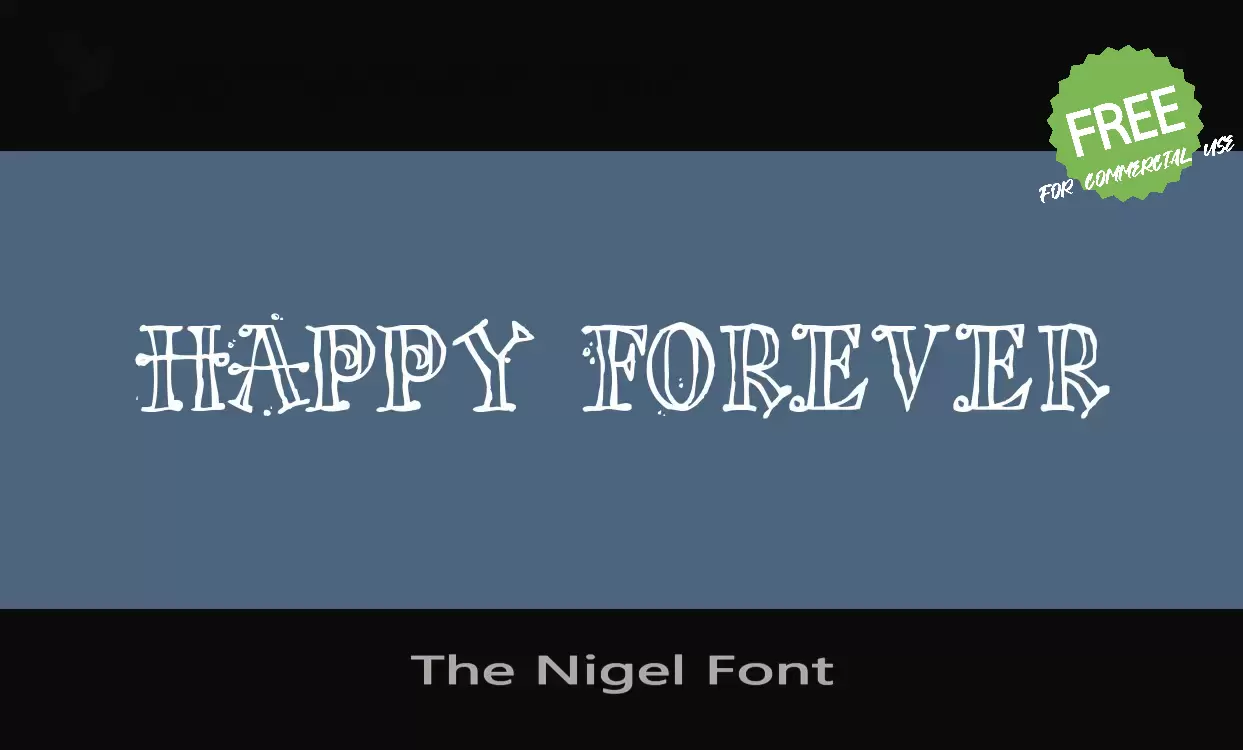 Font Sample of The-Nigel-Font