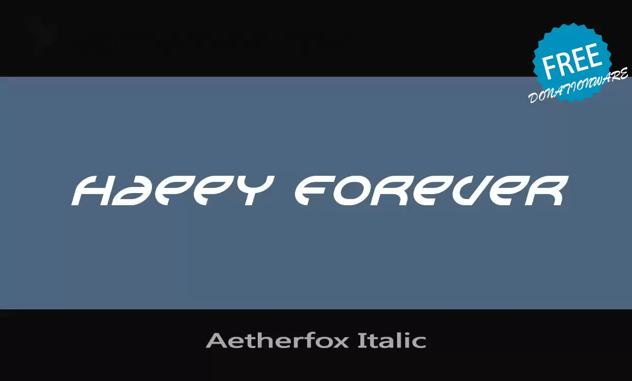 Sample of Aetherfox-Italic