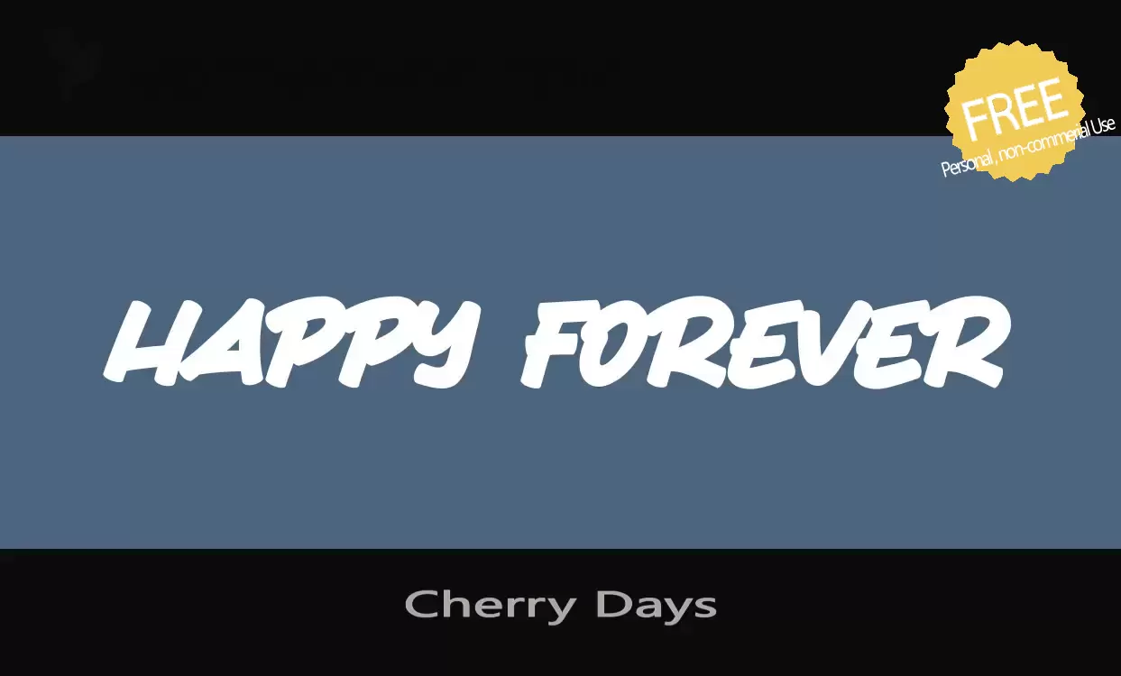 「Cherry-Days」字体效果图