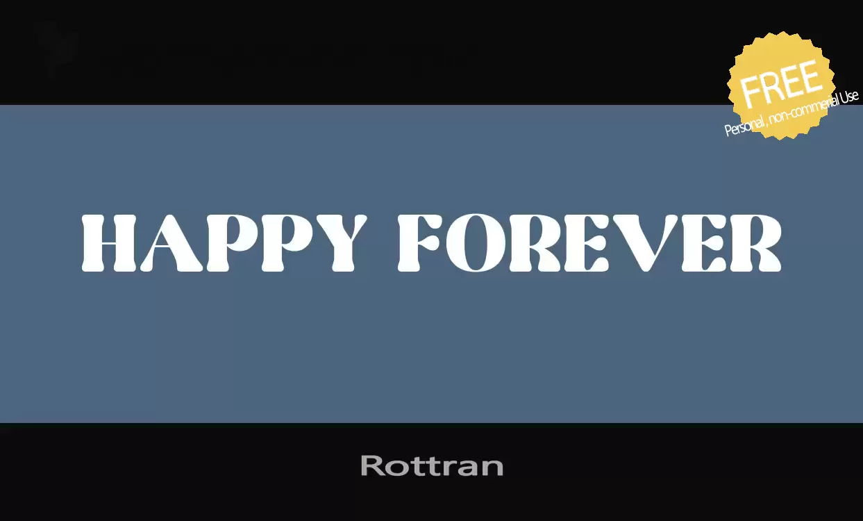 「Rottran」字体效果图