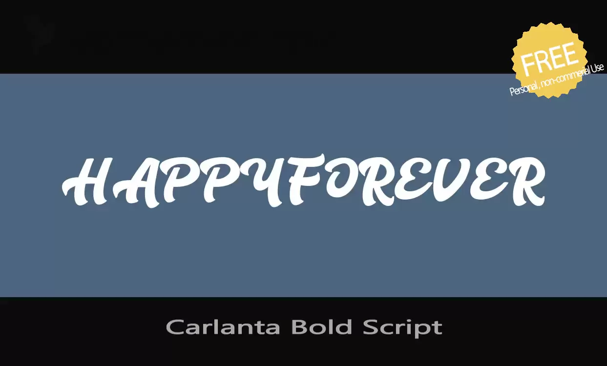 Sample of Carlanta-Bold-Script