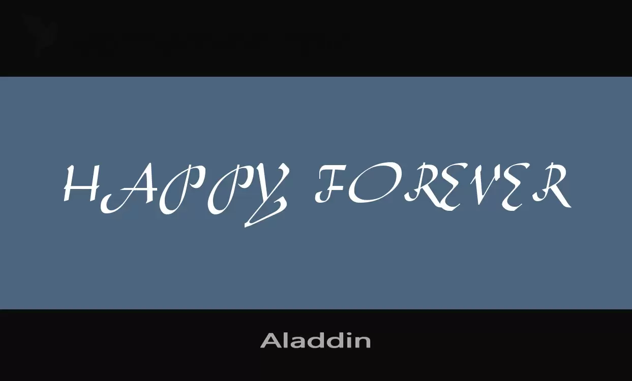 「Aladdin」字体效果图