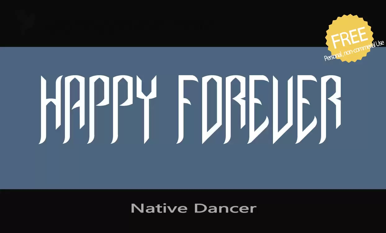 「Native-Dancer」字体效果图