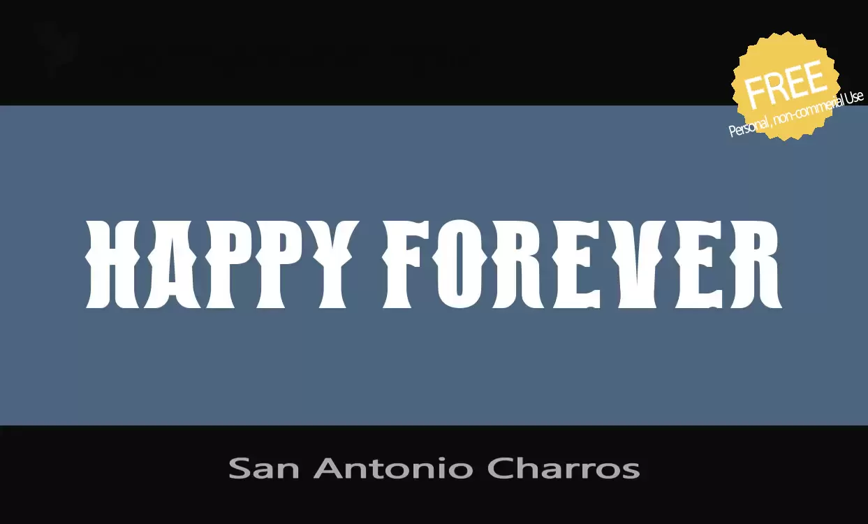 Font Sample of San-Antonio-Charros