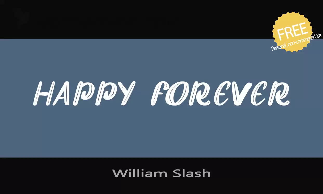 「William-Slash」字体效果图