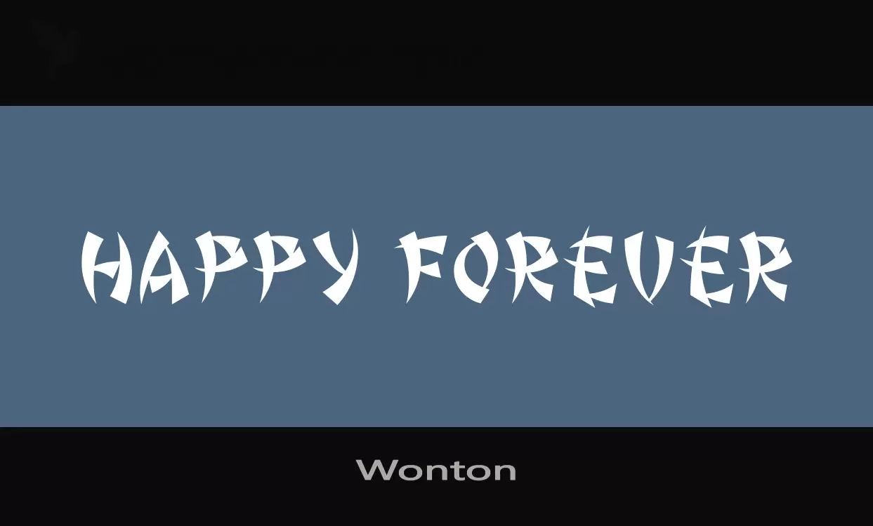 「Wonton」字体效果图