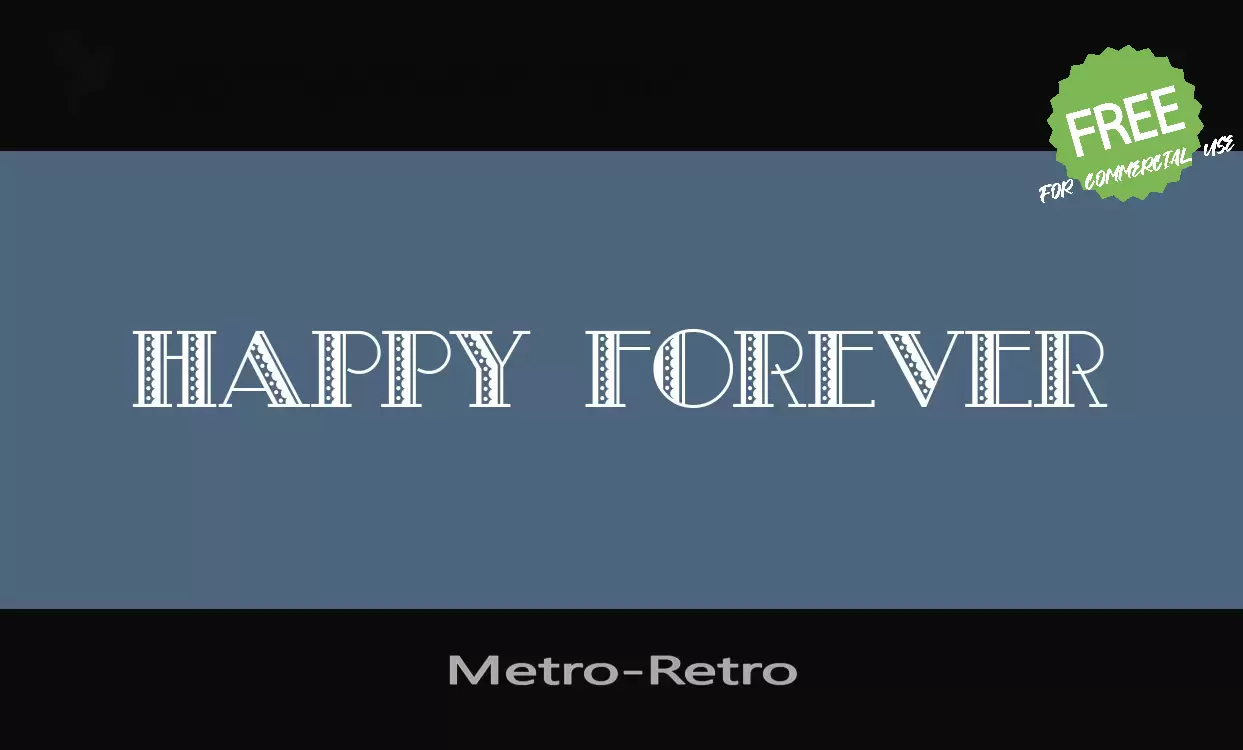 「Metro-Retro」字体效果图