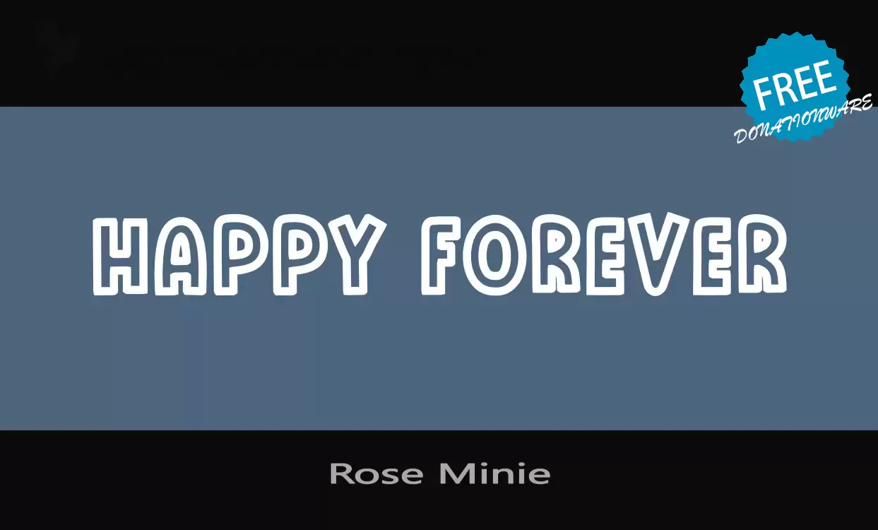 「Rose-Minie」字体效果图