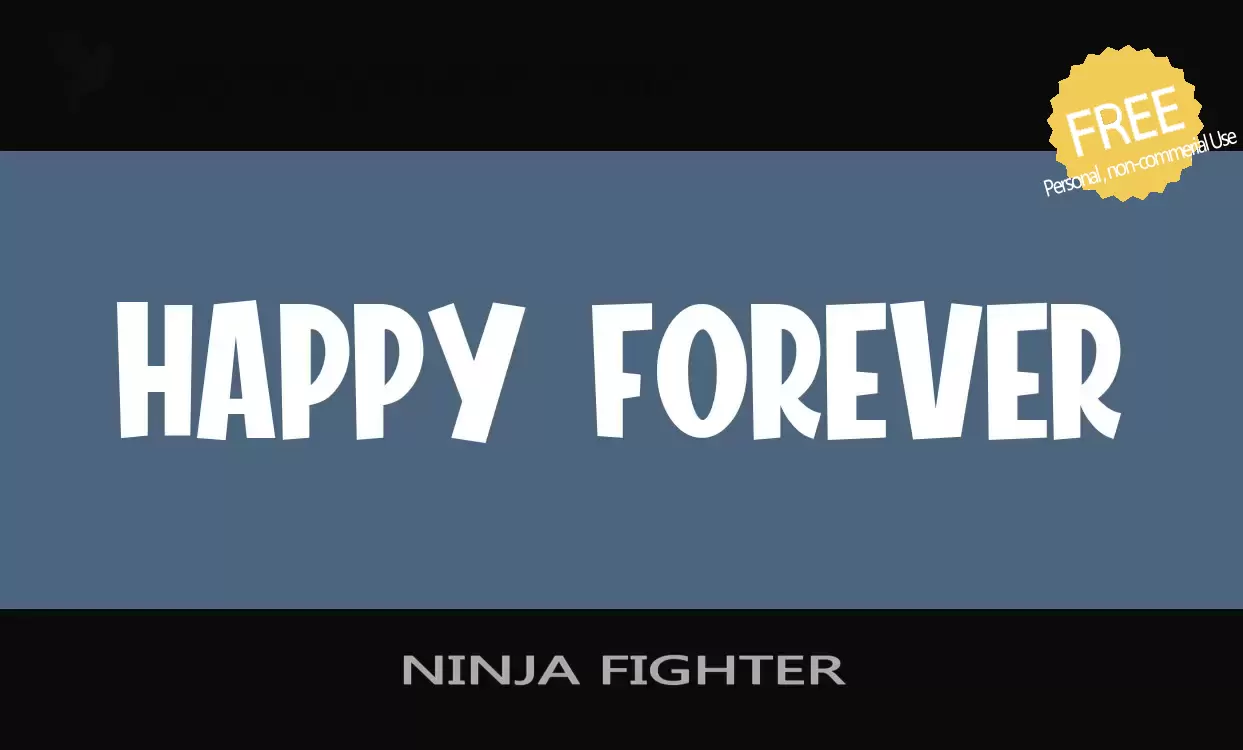 「NINJA-FIGHTER」字体效果图