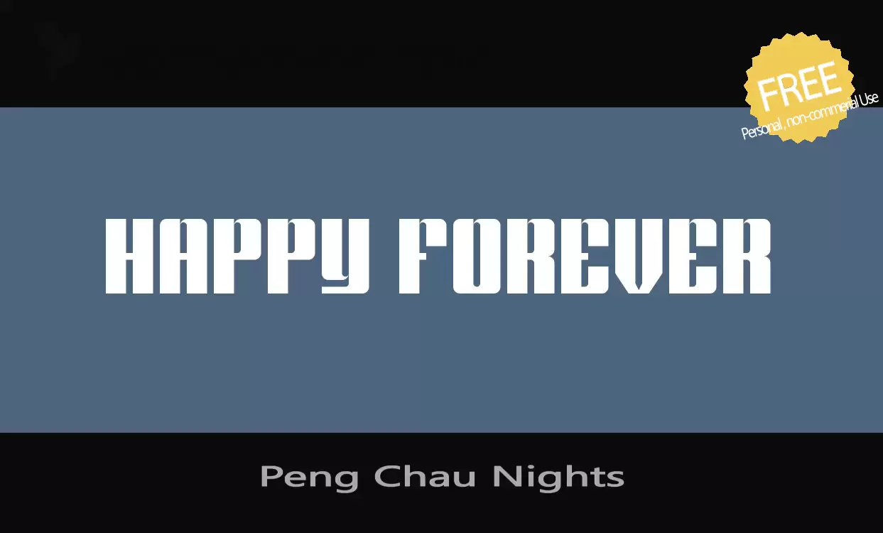 「Peng-Chau-Nights」字体效果图