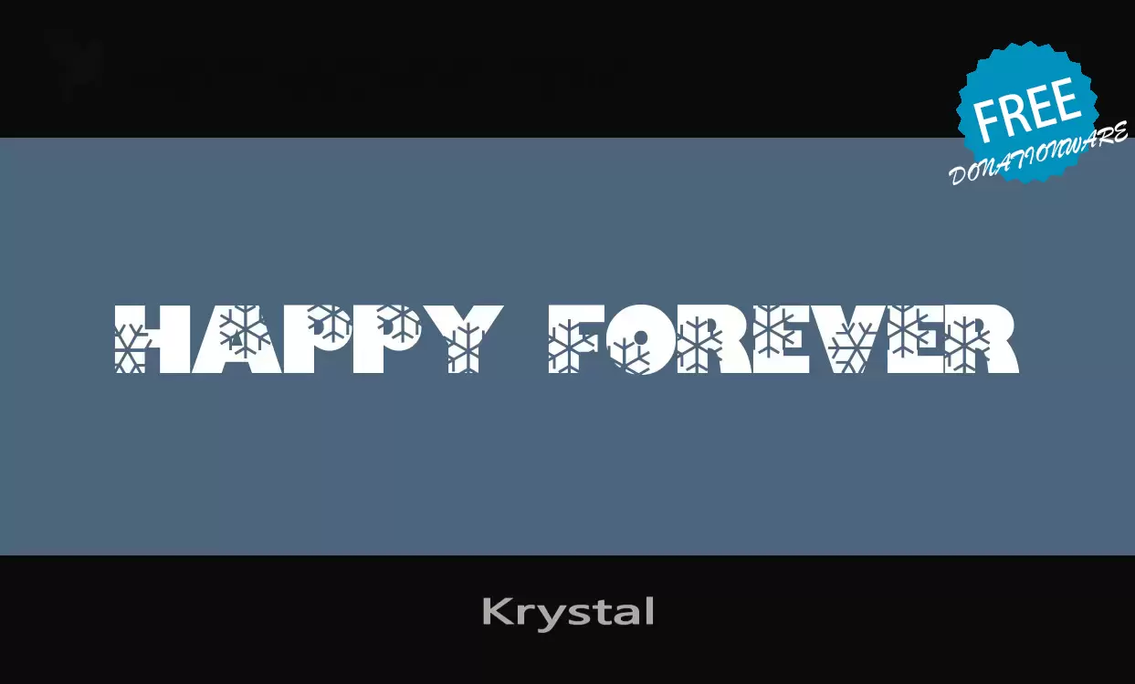 Font Sample of Krystal