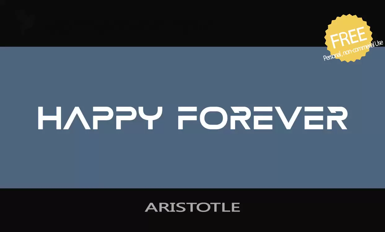 Font Sample of ARISTOTLE