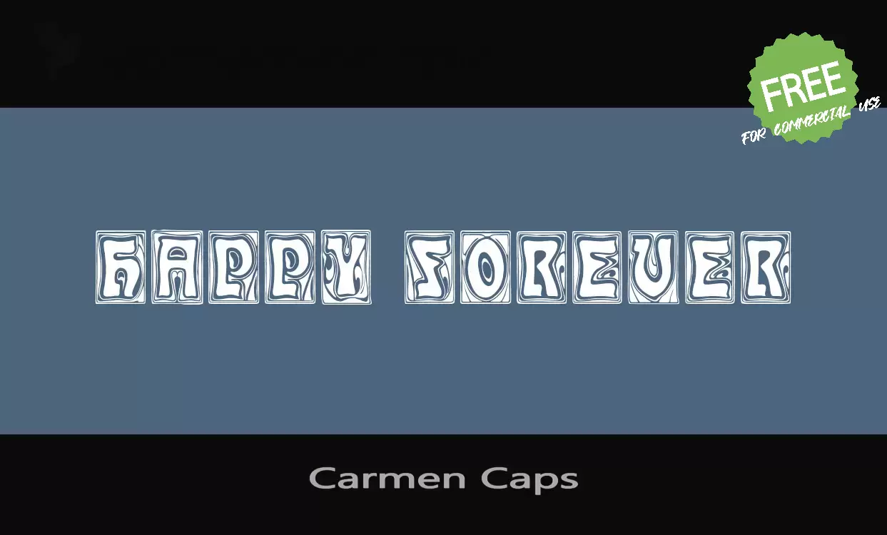 「Carmen-Caps」字体效果图