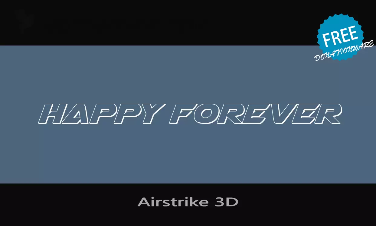 「Airstrike-3D」字体效果图