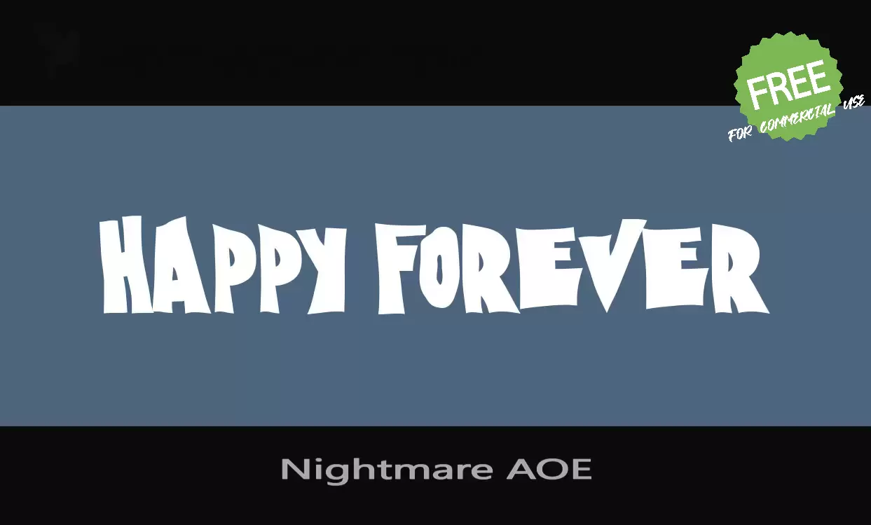 「Nightmare-AOE」字体效果图