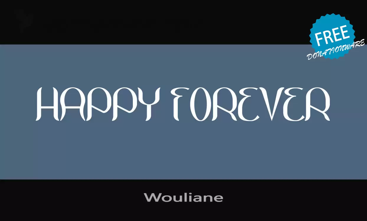 Font Sample of Wouliane