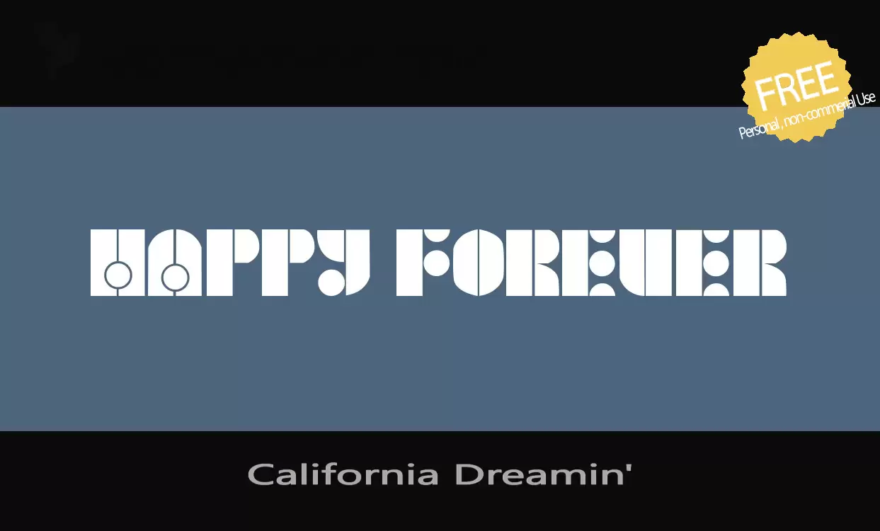 「California-Dreamin'」字体效果图