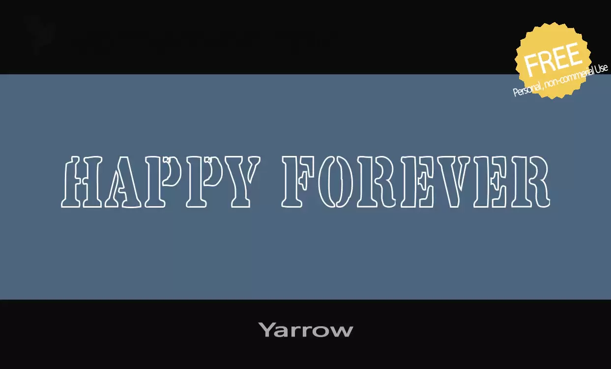 Font Sample of Yarrow