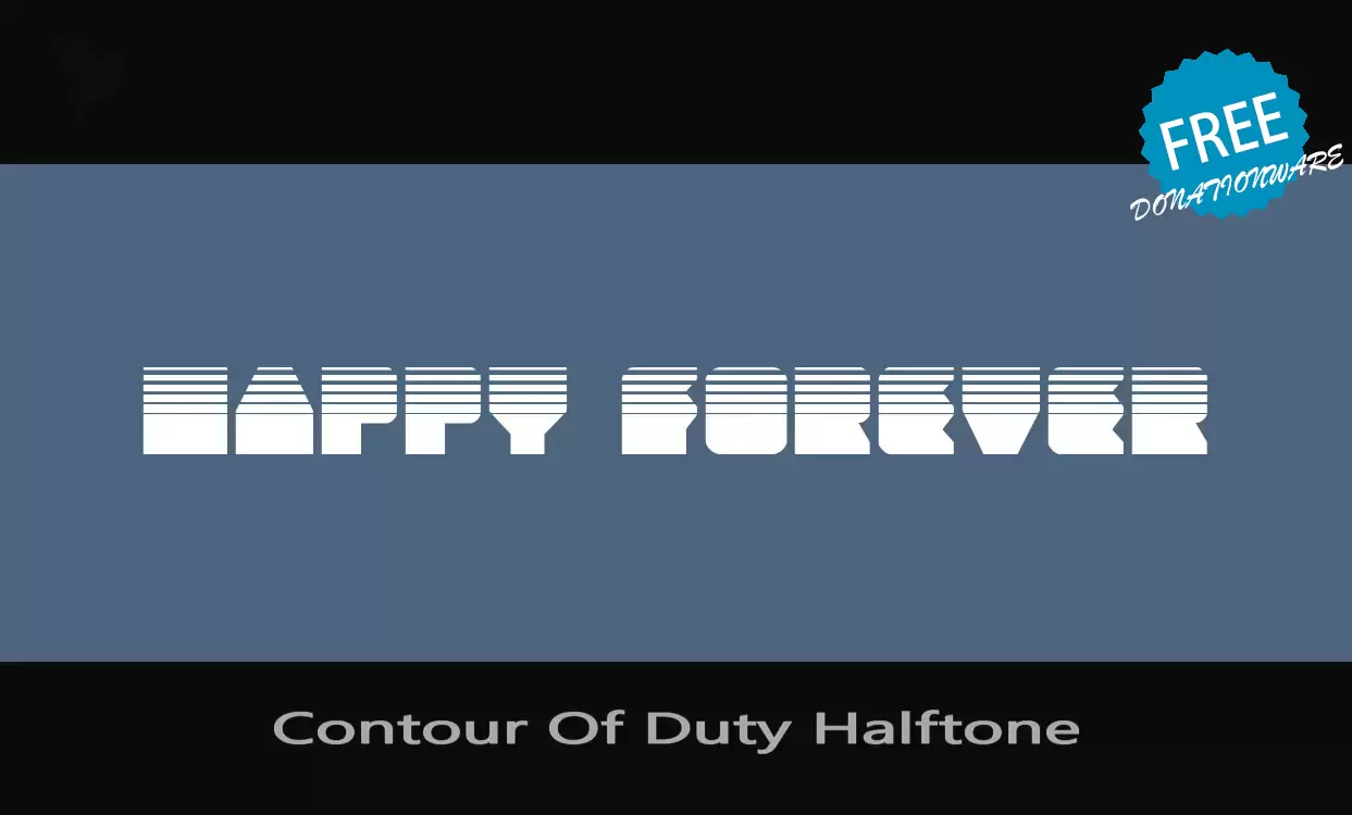 「Contour-Of-Duty-Halftone」字体效果图