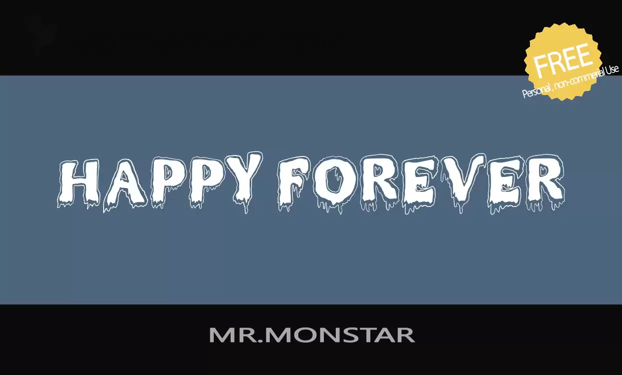 「MR.MONSTAR」字体效果图