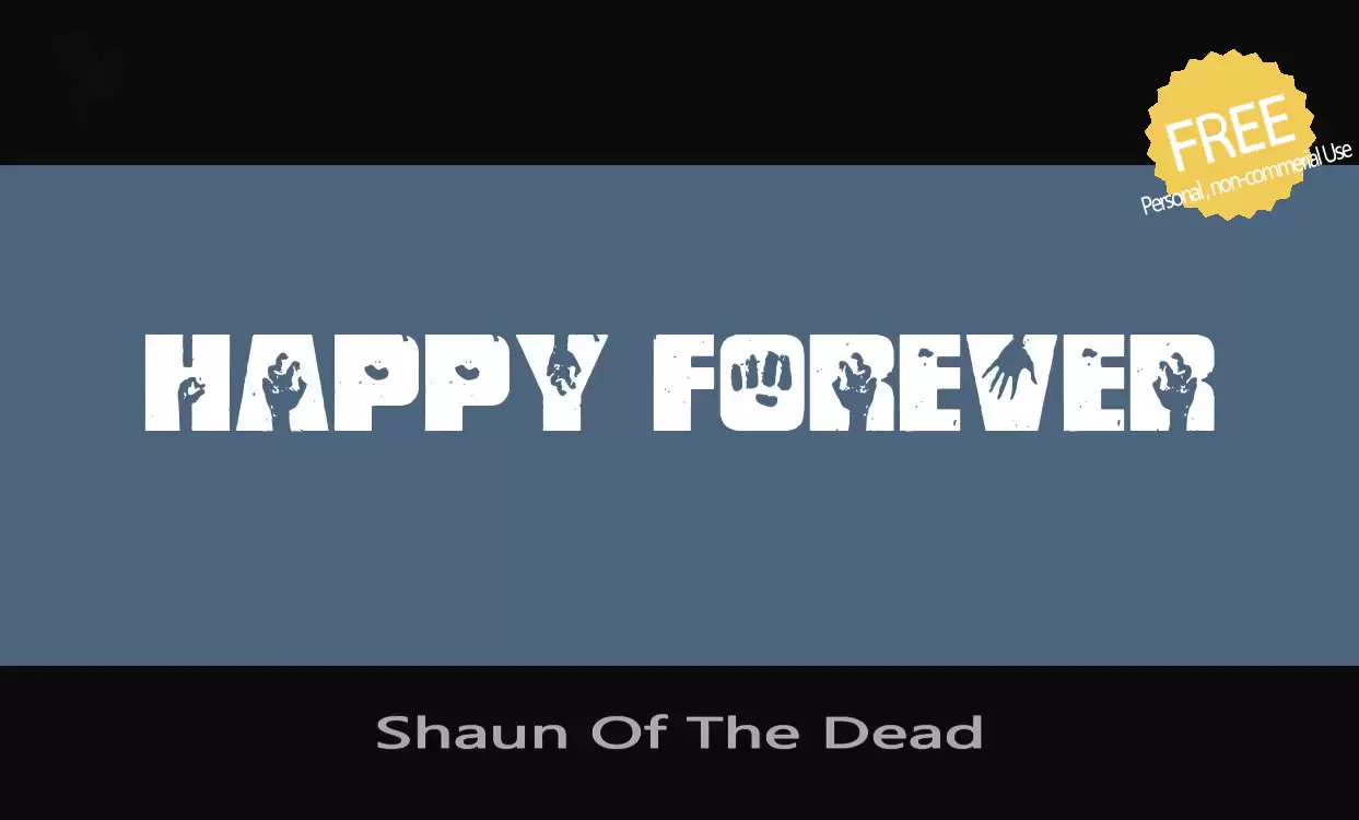 Font Sample of Shaun-Of-The-Dead