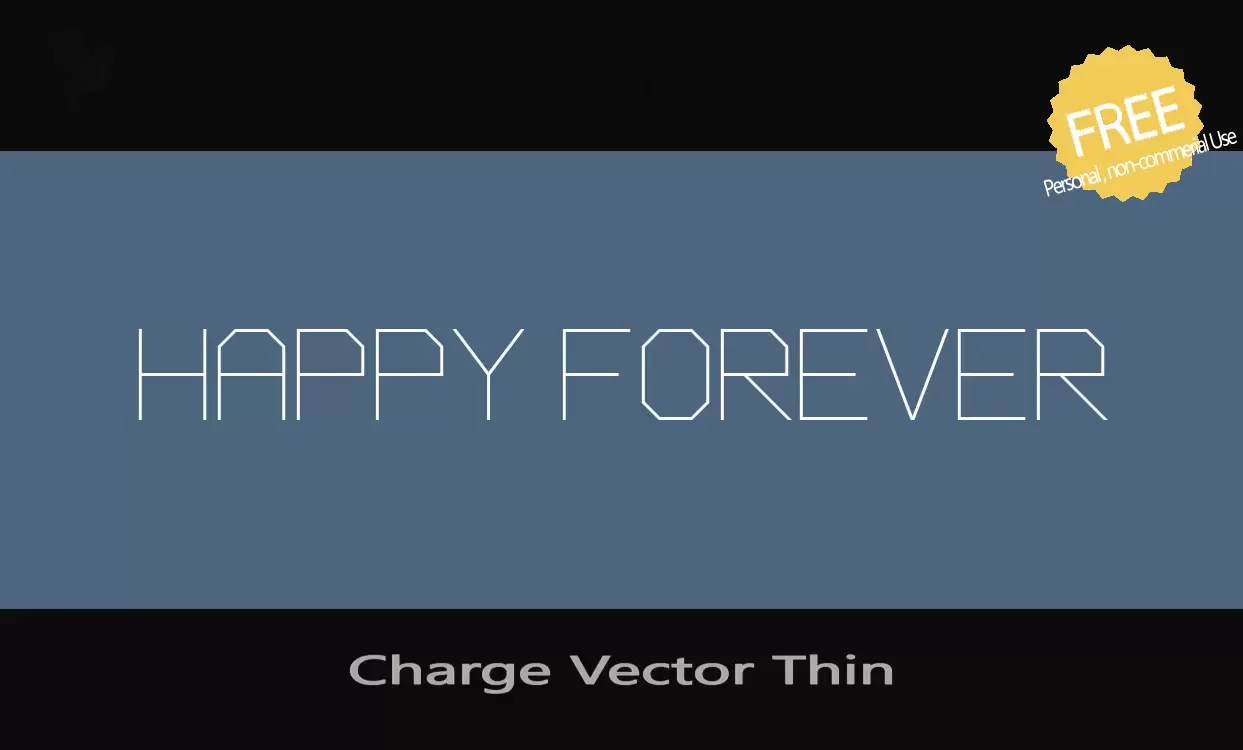 Font Sample of Charge-Vector-Thin