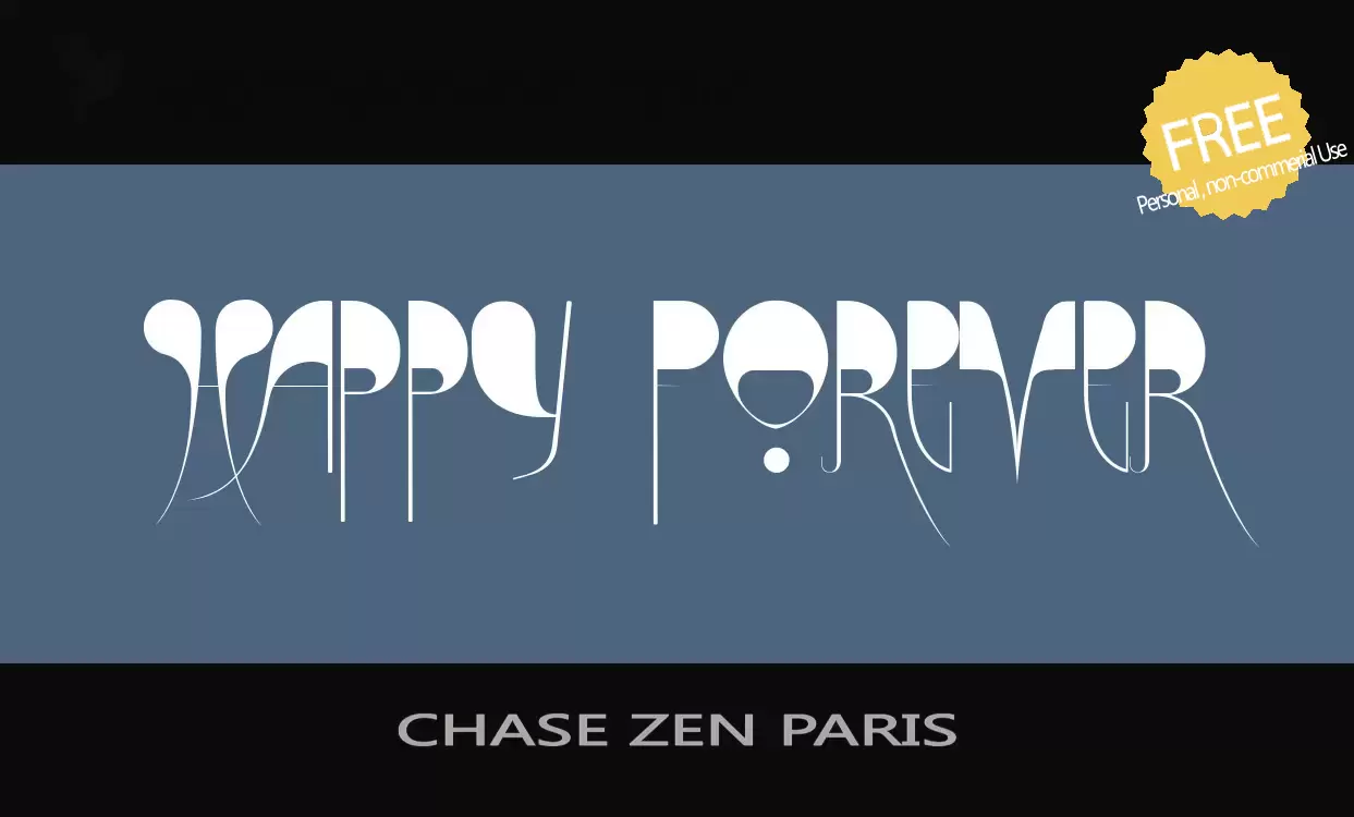 「CHASE-ZEN-PARIS」字体效果图