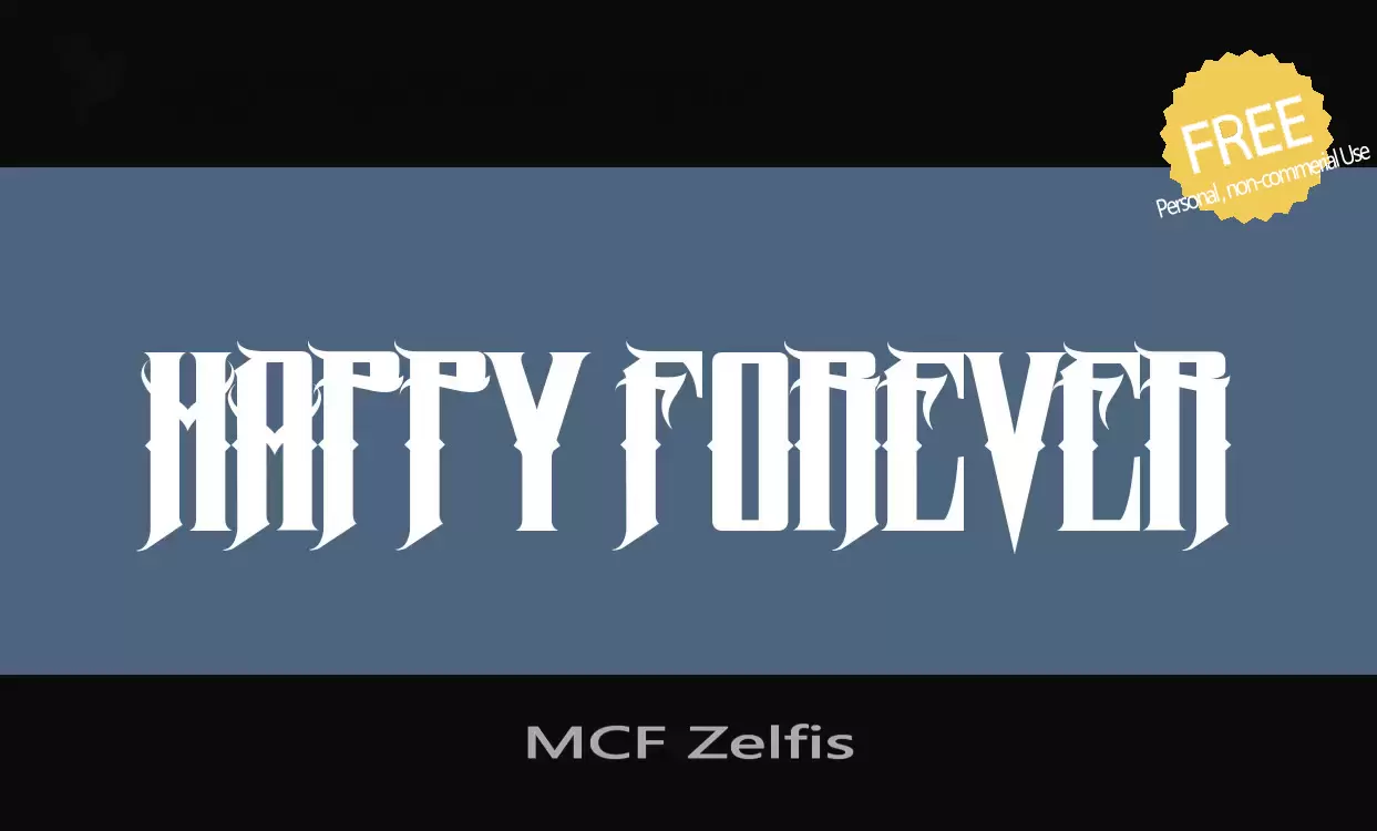 「MCF-Zelfis」字体效果图