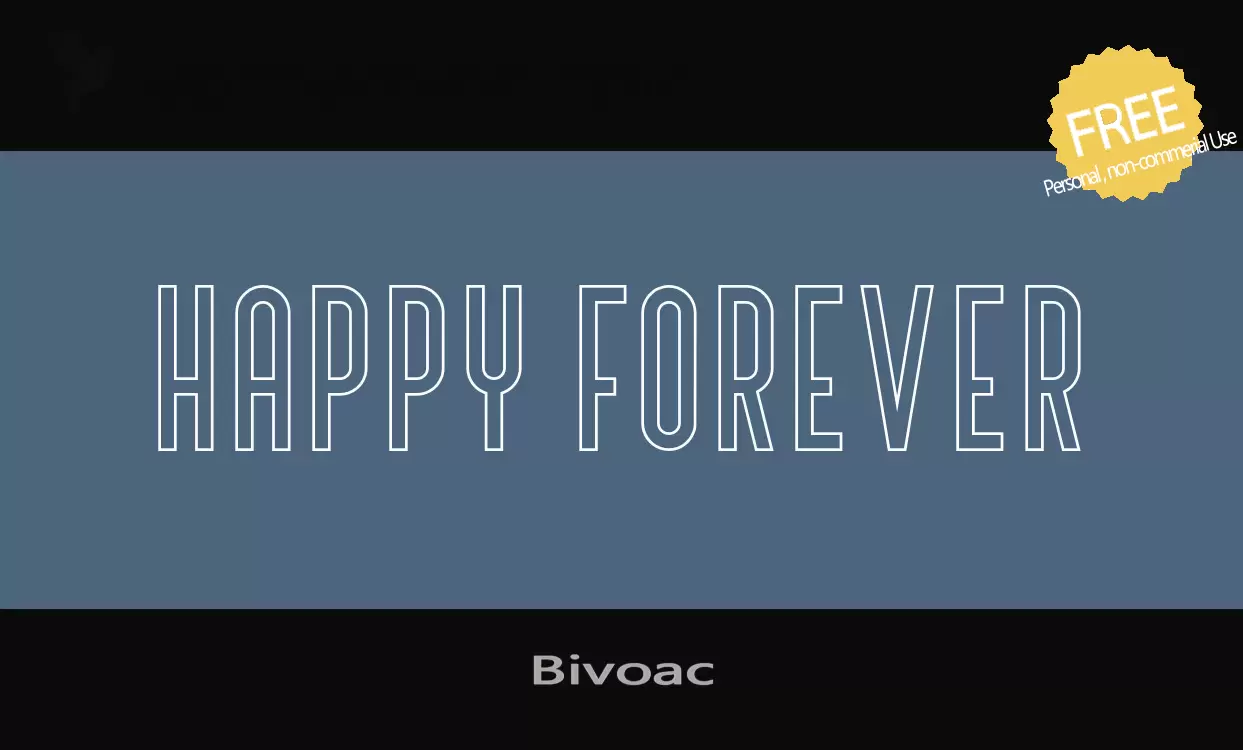 「Bivoac」字体效果图