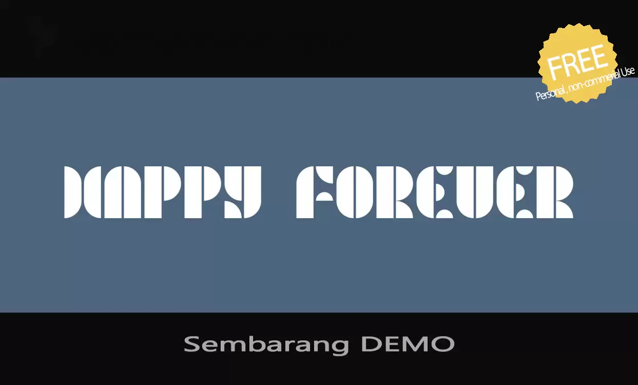 「Sembarang-DEMO」字体效果图