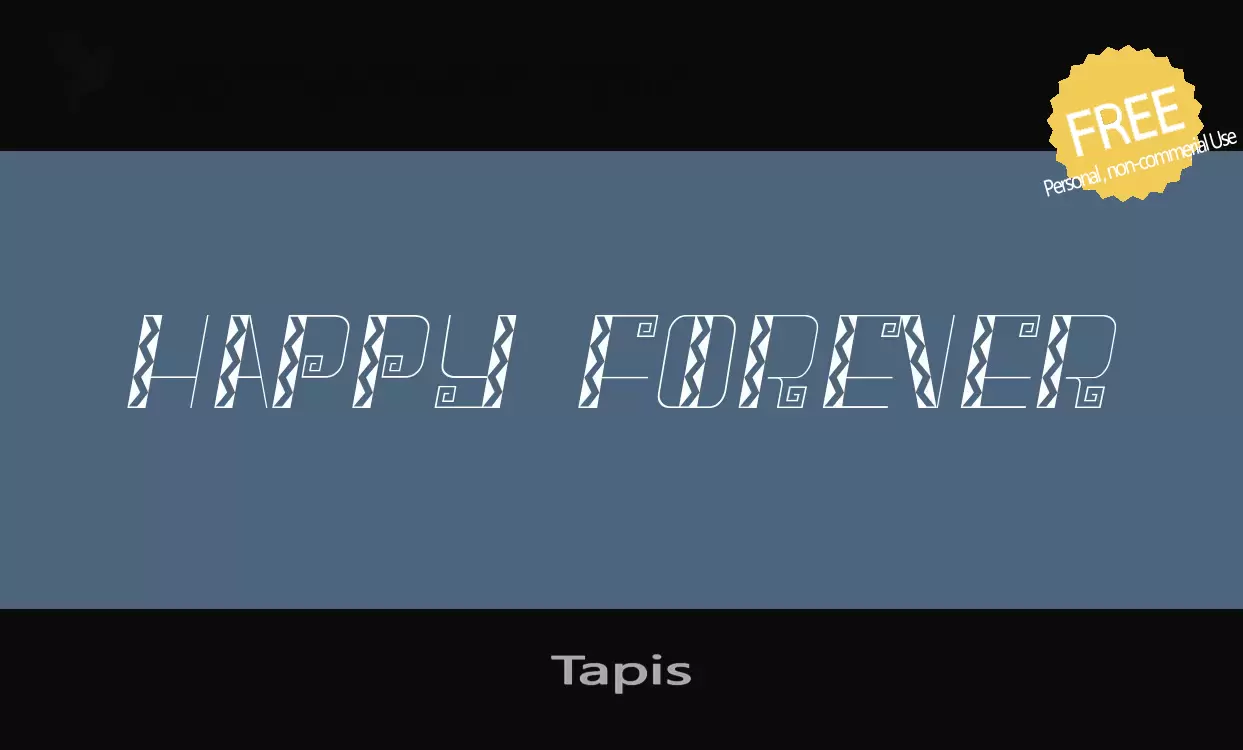 「Tapis」字体效果图