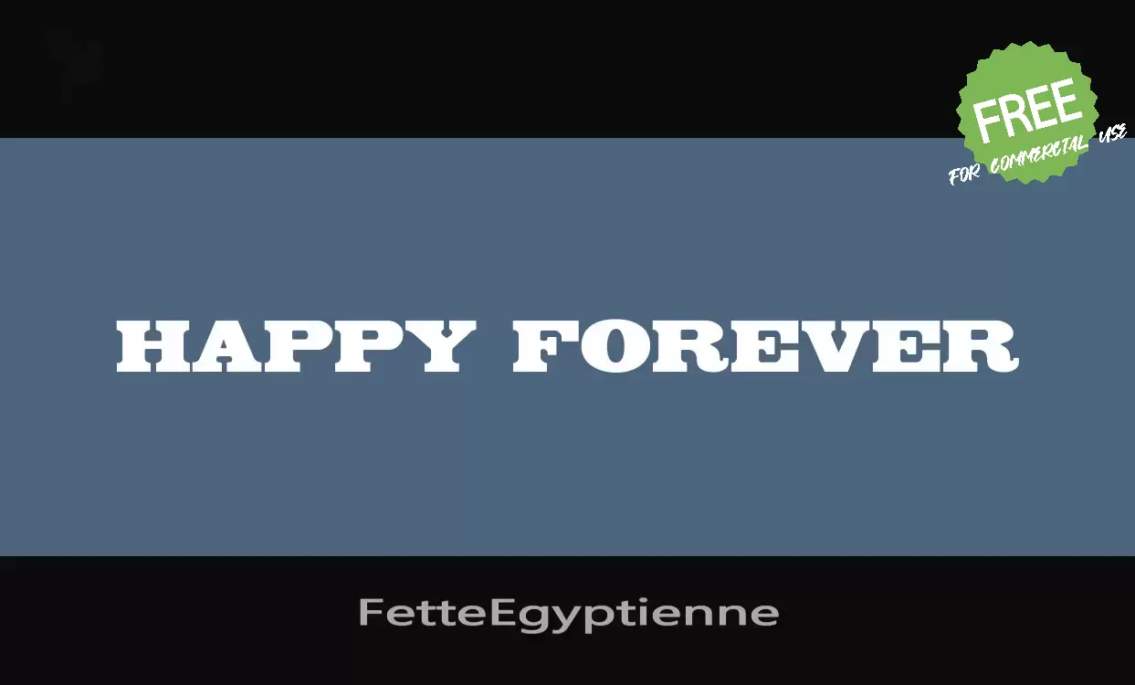 「FetteEgyptienne」字体效果图