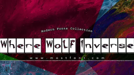 Typographic Design of Where-Wolf-Inverse