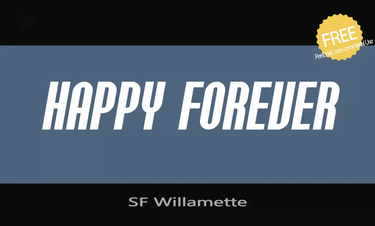 「SF-Willamette」字体效果图